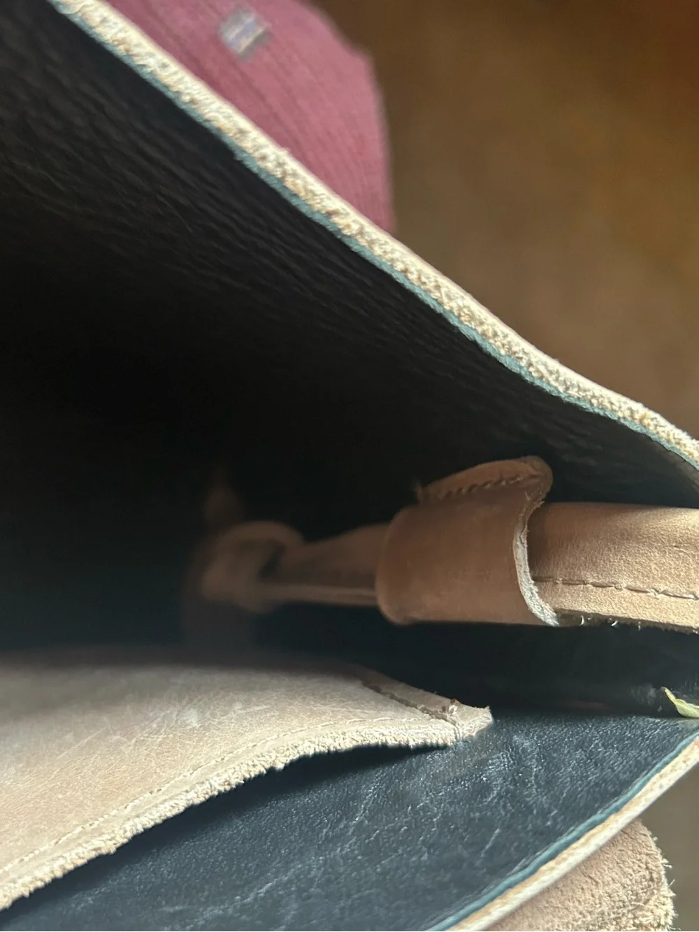 Able Minimalist Tan Leather Crossbody Bag with Neutral Strap